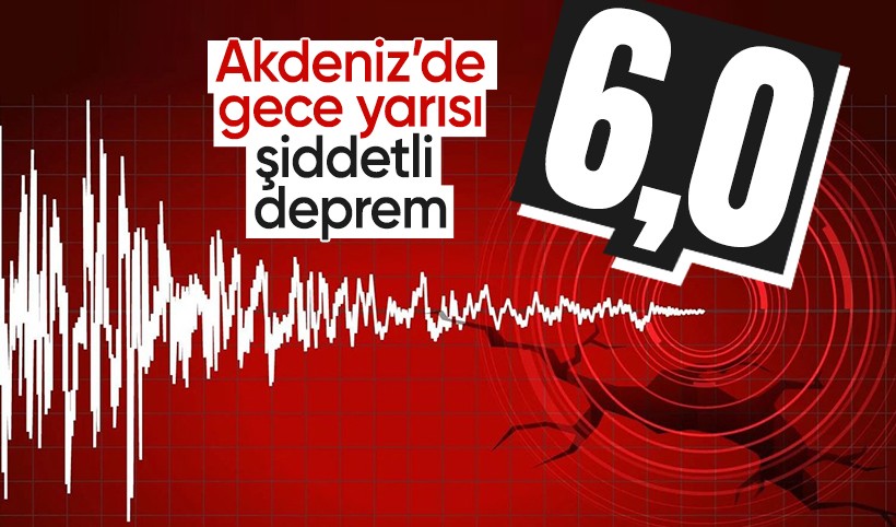 Muğla Datça'da 6 büyüklüğünde deprem