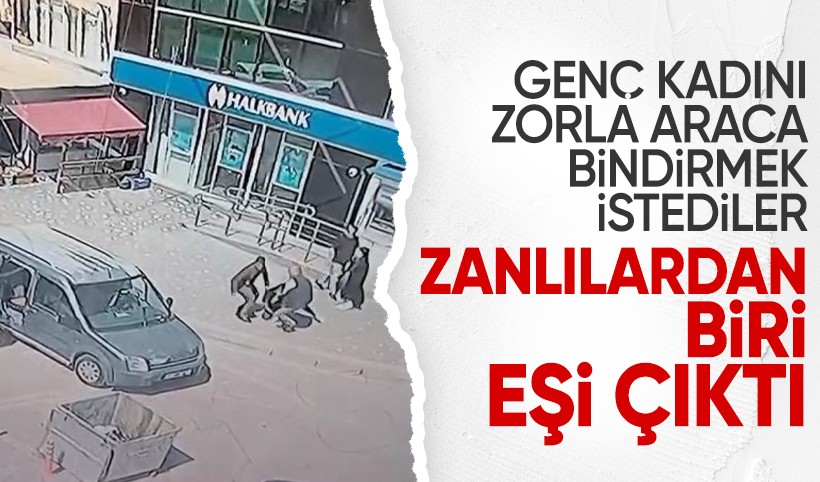 Kadını zorla araca bindirmek istediler! Vatandaşlar engel oldu