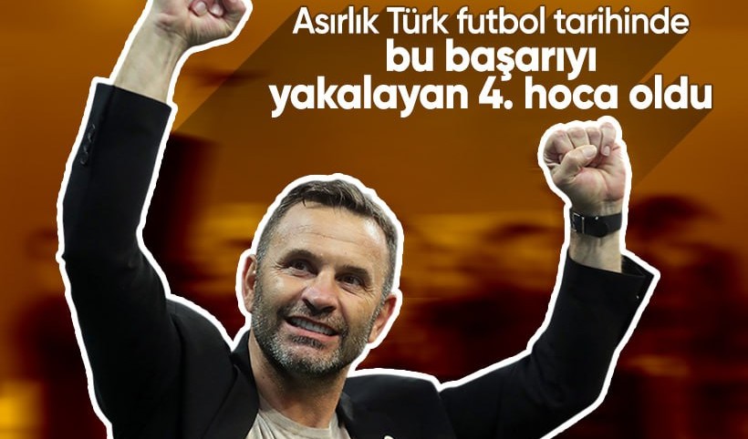 Galatasaray'ı üst üste 3. kez şampiyon yapan Okan Buruk tarihe geçti