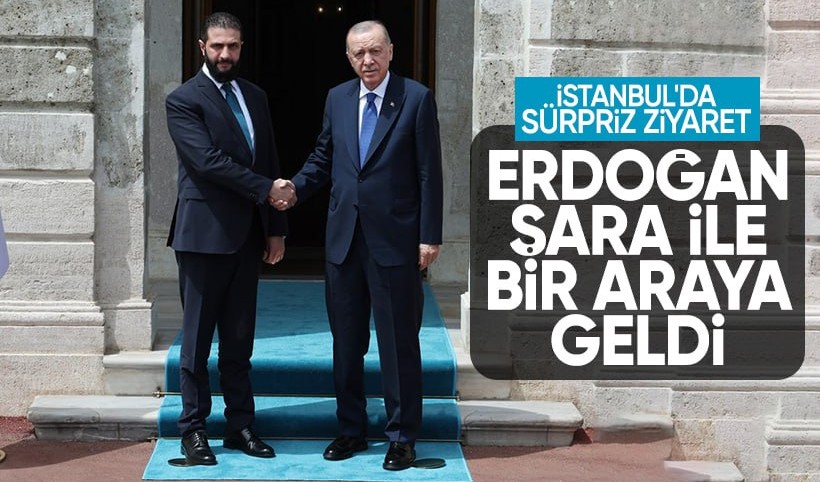 Cumhurbaşkanı Erdoğan, Şara ile bir araya geldi