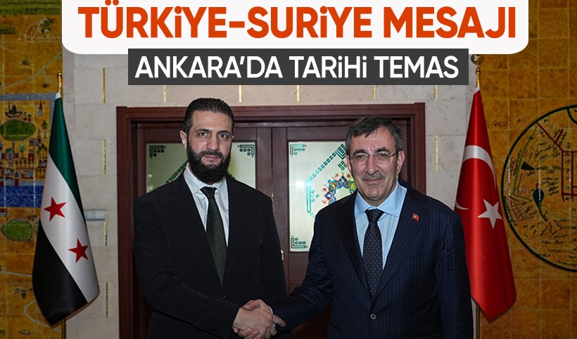 Ankara’da tarihi temas: Cumhurbaşkanı Yardımcısı Yılmaz, Şara ile görüştü