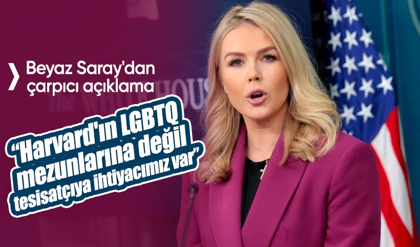 Beyaz Saray'dan çarpıcı açıklama: Harvard'ın LGBTQ mezunlarına değil, tesisatçıya ihtiyacımız var
