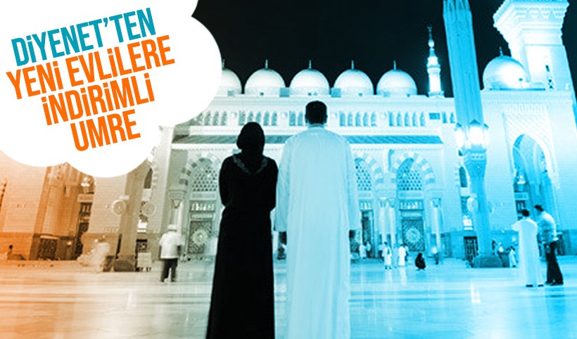 Diyanet 500 yeni evli çifti yüzde 50 indirimle umreye gönderecek