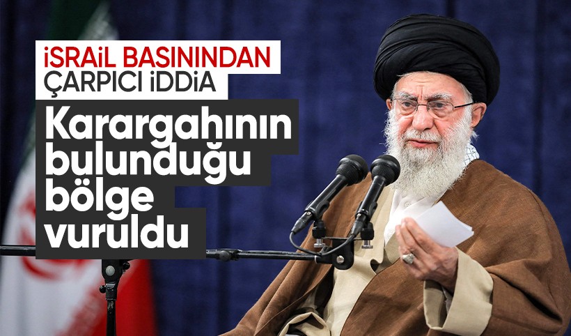İsrail'den flaş saldırı: Hamaney'in karargahının bulunduğu bölge vuruldu