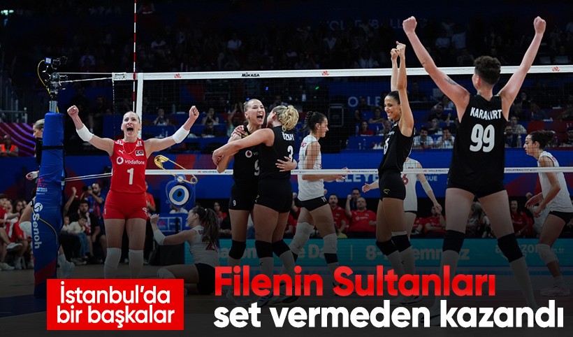 Filenin Sultanları İstanbul'da oynanan VNL maçında Kanada'yı 3-0 mağlup etti