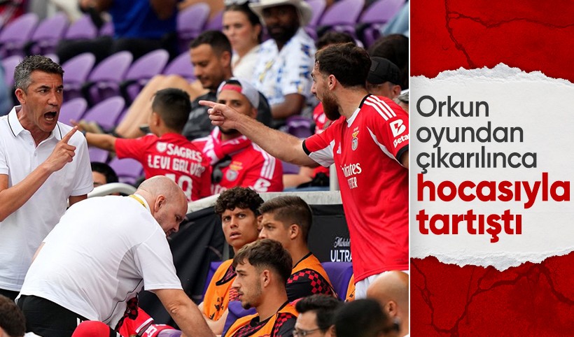Benfica'da gergin anlar: Orkun Kökçü Bruno Lage ile tartıştı