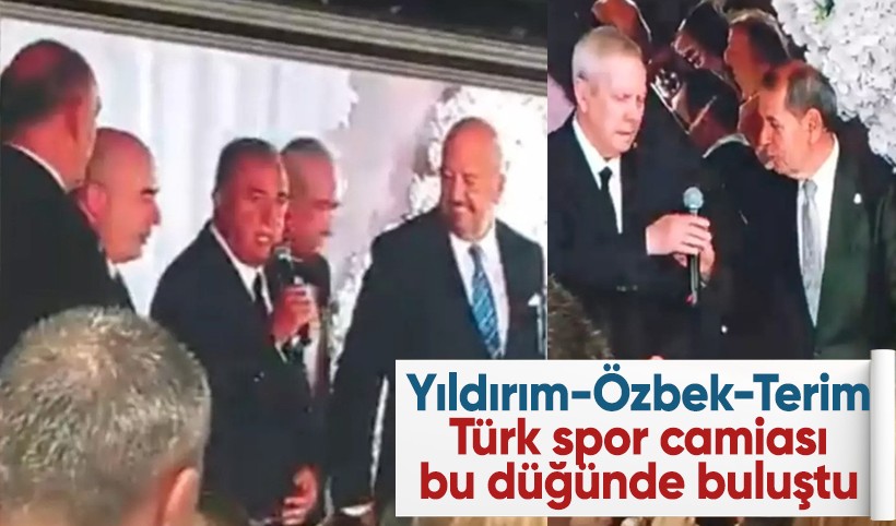 Aziz Yıldırım Dursun Özbek Fatih Terim Sinan Engin'in kızının düğününde buluştular