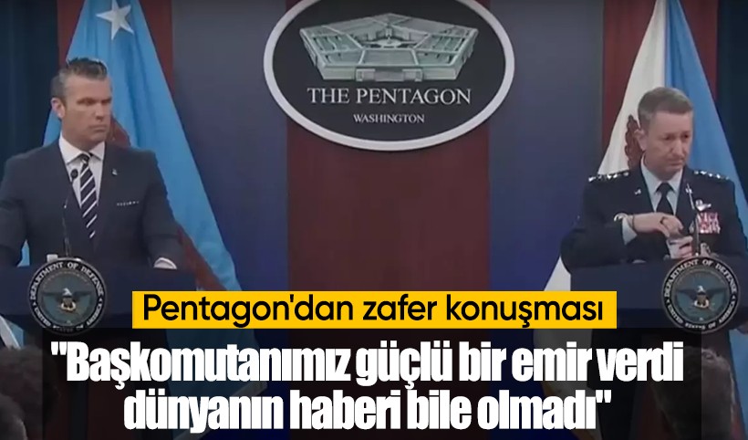 Pentagon'dan İran'a karşı zafer konuşması: Başkomutanımız güçlü bir emir verdi, dünyanın haberi bile olmadı