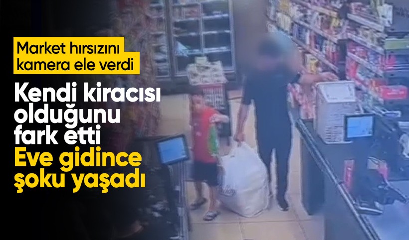 Market hırsızını kameralar ele verdi: Ev sahibi kendi kiracısı olduğunu fark etti