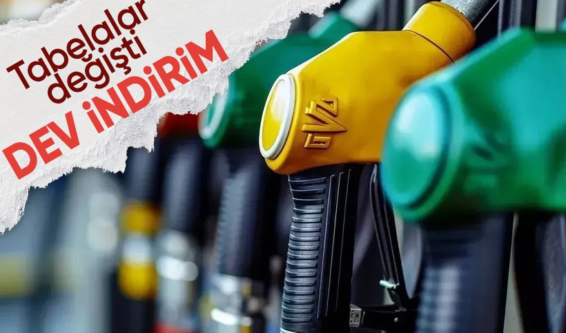 Akaryakıta büyük indirim geldi, tabelalar değişti