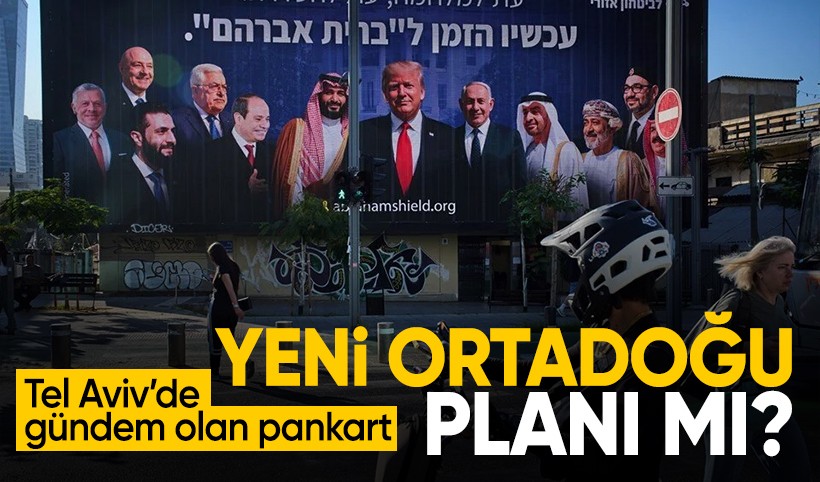 İsrailli bakan ABD yolcusu: "Yeni Ortadoğu" pankartı dikkat çekti