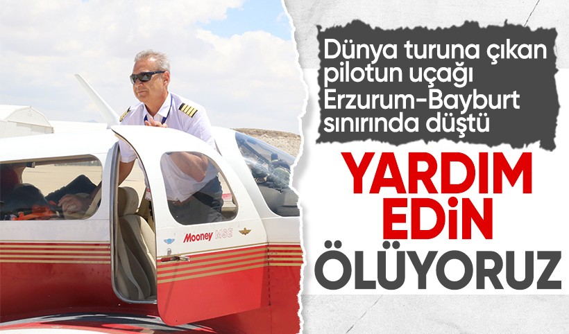 Bayburt-Erzurum sınırında 2 kişilik uçak düştü