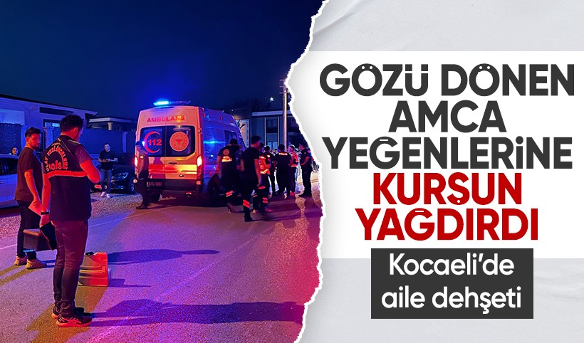 Kocaeli’de aile içi dehşet: Amca yeğenlerini vurdu! 2 ölü 1 yaralı
