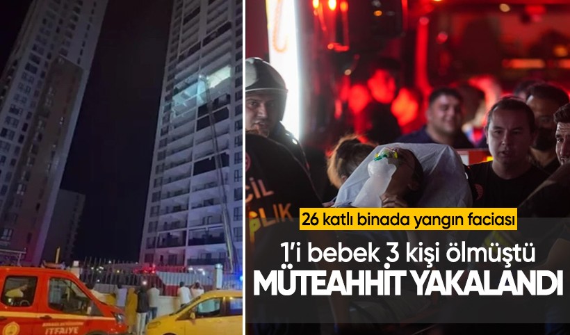 Ankara'da 26 katlı binada çıkan yangınla ilgili müteahhit gözaltına alındı