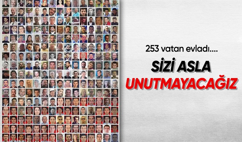 15 Temmuz gecesi şehit düşen kahramanlarımız