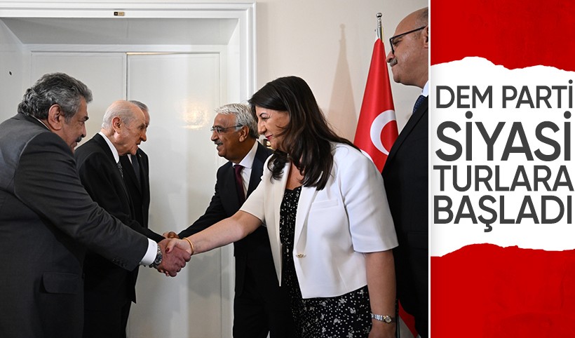 DEM Heyeti Meclis'te MHP lideri Devlet Bahçeli'yi ziyaret etti