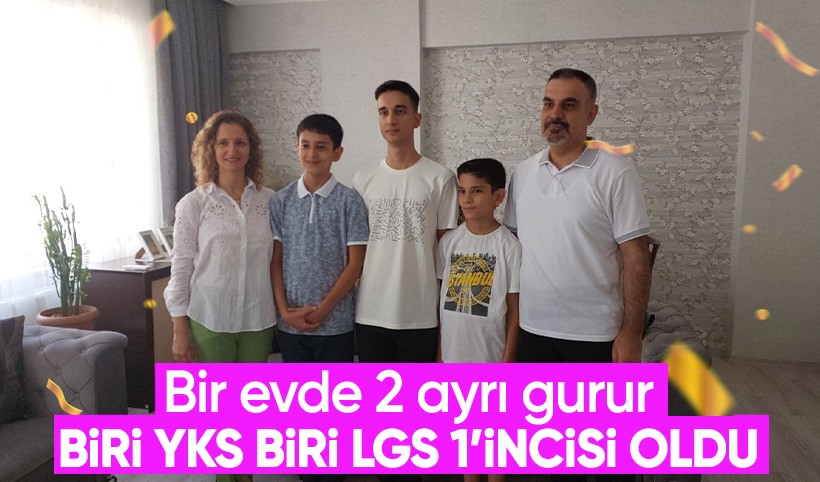 Gaziantepli abi-kardeşten muhteşem başarı! Biri YKS diğeri LGS'de birincisi oldu