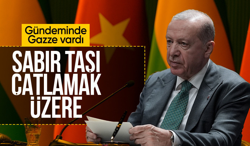 Cumhurbaşkanı Erdoğan'dan Gazze çıkışı: Sabır taşı çatlamak üzere