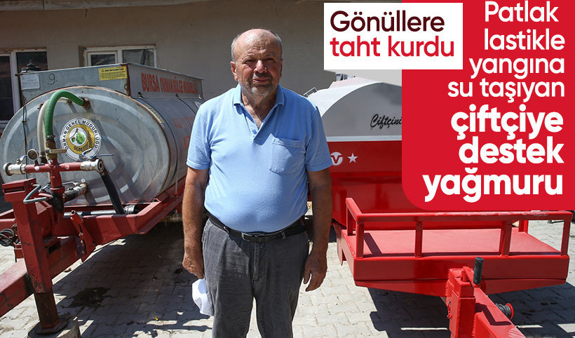 Patlak lastikle su taşıdı gönüllere taht kurdu: 3 tanker hediye edildi