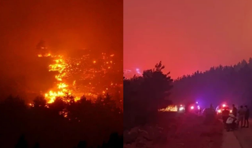 Hatay ve Mersin'de orman yangınları devam ediyor