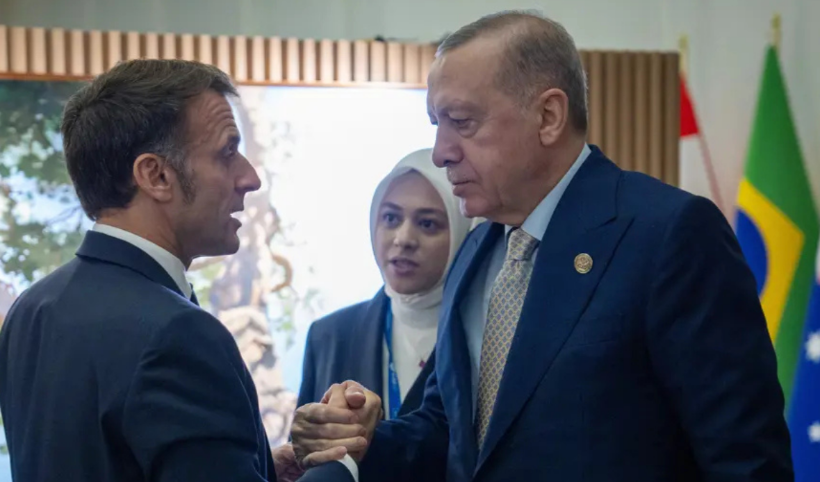 Cumhurbaşkanı Erdoğan G-20 Zirvesi'nde Fransa lideri Macron'la bir araya geldi