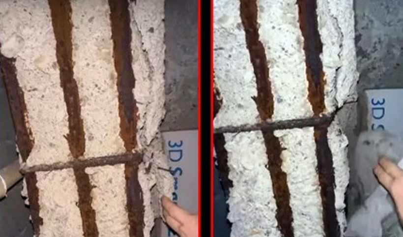 Görüntüler Küçükyalı'dan... Tuttuğu kolon eline kaldı! Sosyal medya bunu konuşuyor: Böyle bir binada oturuyoruz, bizim tabutumuz - Resim: 1