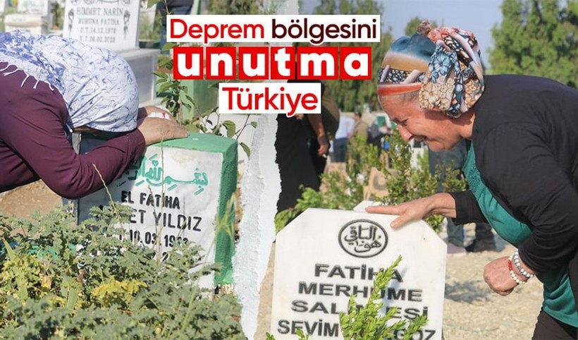 Deprem bölgesinde buruk bayram! Onların ilk ziyareti kabristana - Resim: 1
