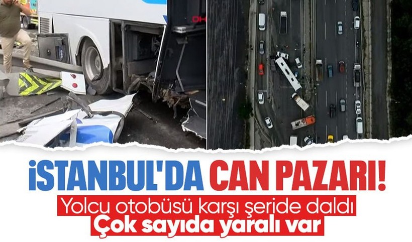 Son dakika: İstanbul'da can pazarı! Yolcu otobüsü karşı şeride daldı: Çok sayıda yaralı var - Resim: 1