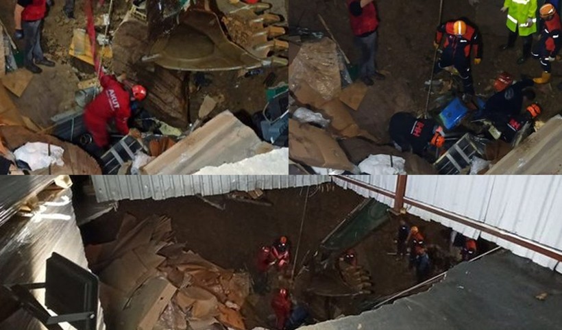 Giresun'da fabrikada göçük! Toprak altında kalan işçi için çalışmalar devam ediyor - Resim: 1