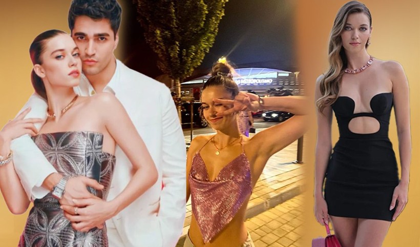 Mert Ramazan Demir ile tatilden ayağının tozuyla dönen Afra Saraçoğlu'nun davet şıklığı! Göğüs dekoltesi olay oldu - Resim: 1