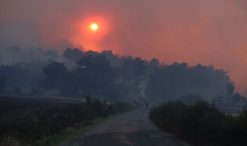 Çanakkale'deki orman yangını büyüyor: 1 köy boşaltıldı, vatandaşlar yurda yerleştirildi - Resim: 9
