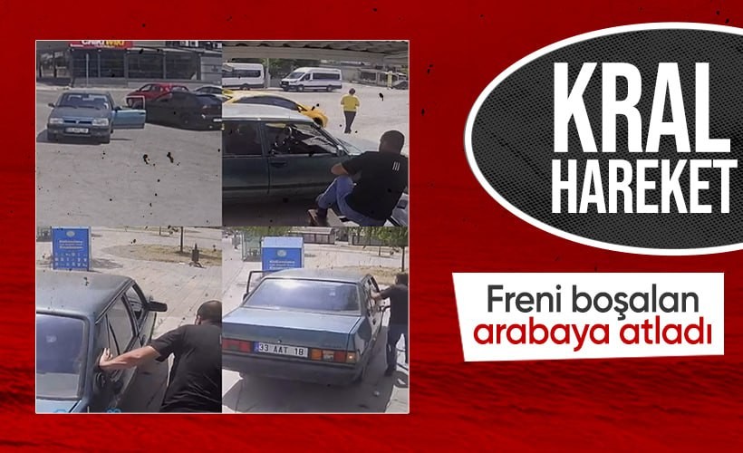 Günün kahramanı taksici: Freni boşalan otomobili durdurdu