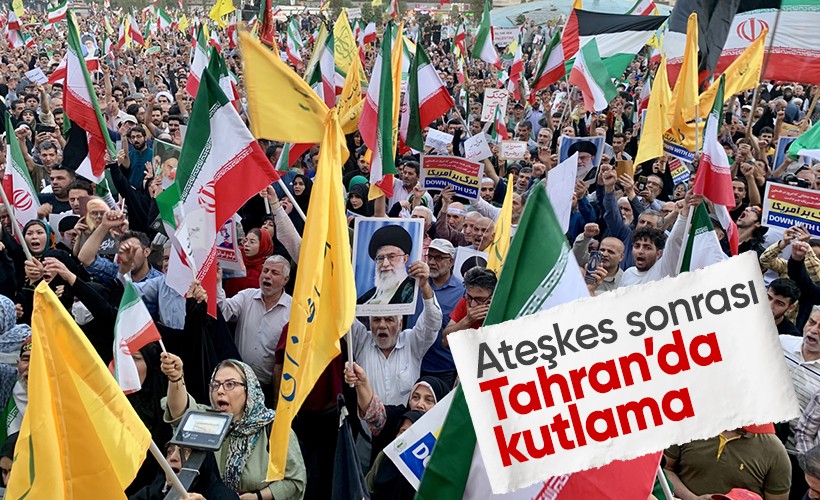 İran-İsrail ateşkesi sonrası Tahran'da kutlama