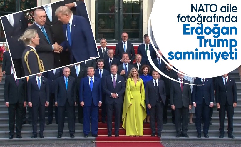NATO aile fotoğrafında Erdoğan ile Trump'ın samimi görüntüleri