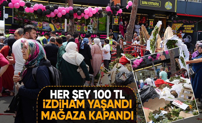 Başakşehir'de 100 TL kampanyası izdiham oluşturdu! Mağaza kapandı