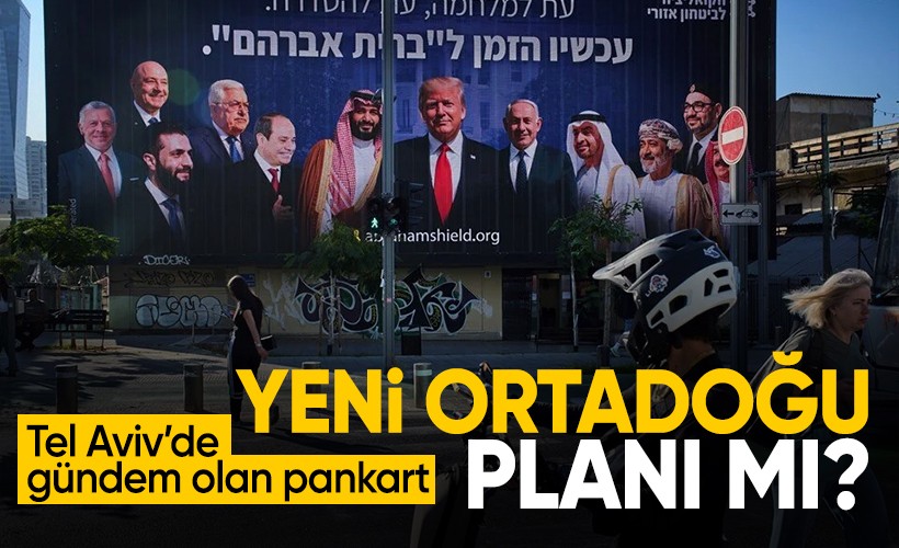 İsrailli bakan ABD yolcusu: "Yeni Ortadoğu" pankartı dikkat çekti