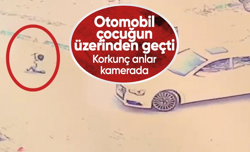 Bursa'da otomobil çocuğun üzerinden geçti! Kaza anı kamerada