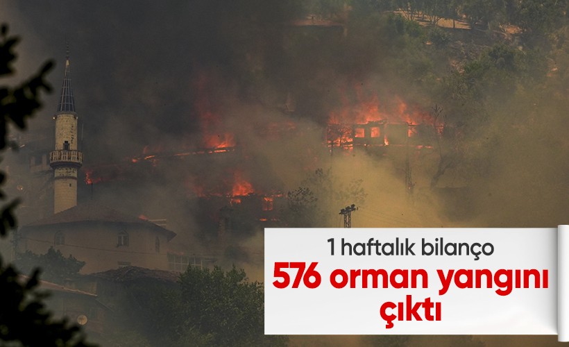Son 1 haftada 576 orman yangını çıktı