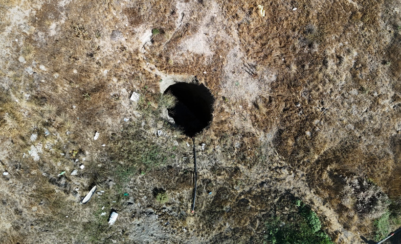 Balıkesir'deki 6.1'lik deprem sonrası Eskişehir'de obruk oluştu
