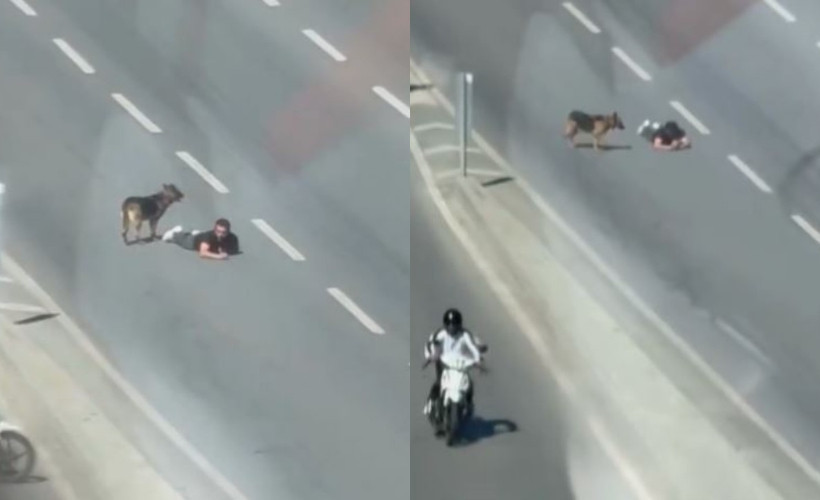Bulvar yolunda sürünerek ilerledi, kimse anlam veremedi