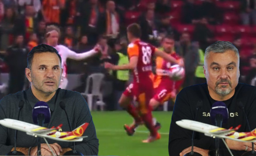 Galatasaray-Samsunspor karşılaşmasında tartışmalı pozisyon! Maç sonrası teknik adamlardan penaltı açıklaması
