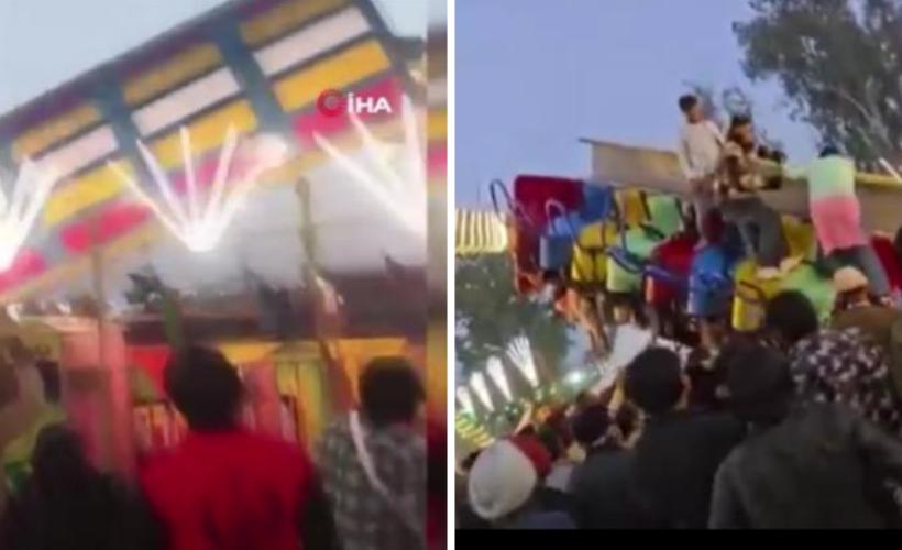 Hindistan'da lunaparkta korkunç kaza! Tsunami Salıncağı metrelerce yükseklikten yere çakıldı: Can kaybı var