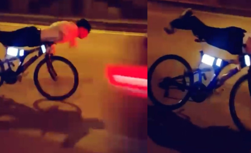 Ana yolda bisikletin üzerinde uzanan gencin trajik sonu