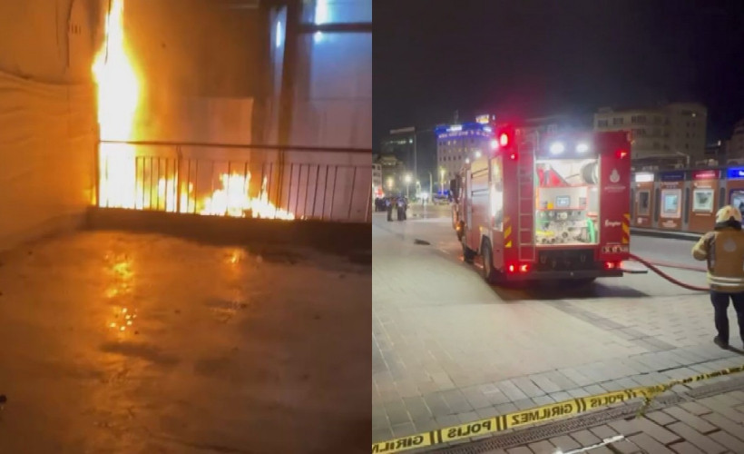 Taksim Metro İstasyonu'nda gece vakti panik! Asansörün elektrik panosu yandı