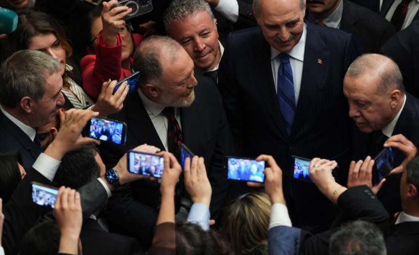 Erdoğan ile Bakırhan arasında resepsiyona damga vuran diyalog: Masa sağlam mı?