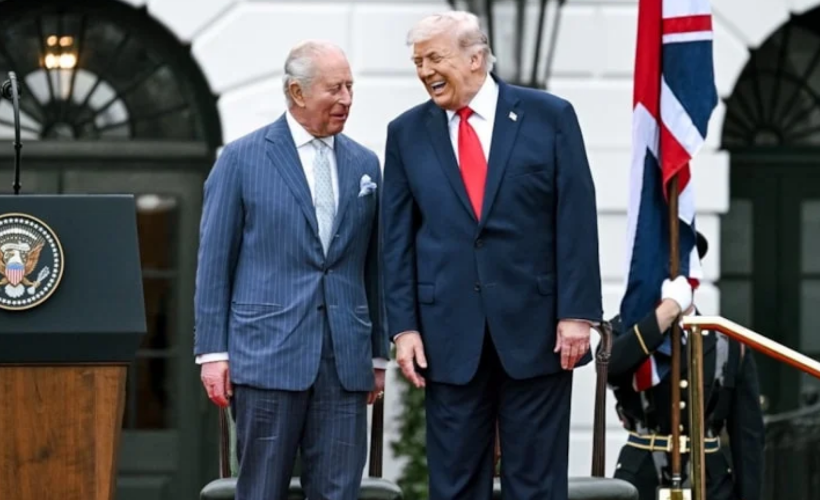 Trump ve Kral Charles Beyaz Saray'da bir araya geldi!