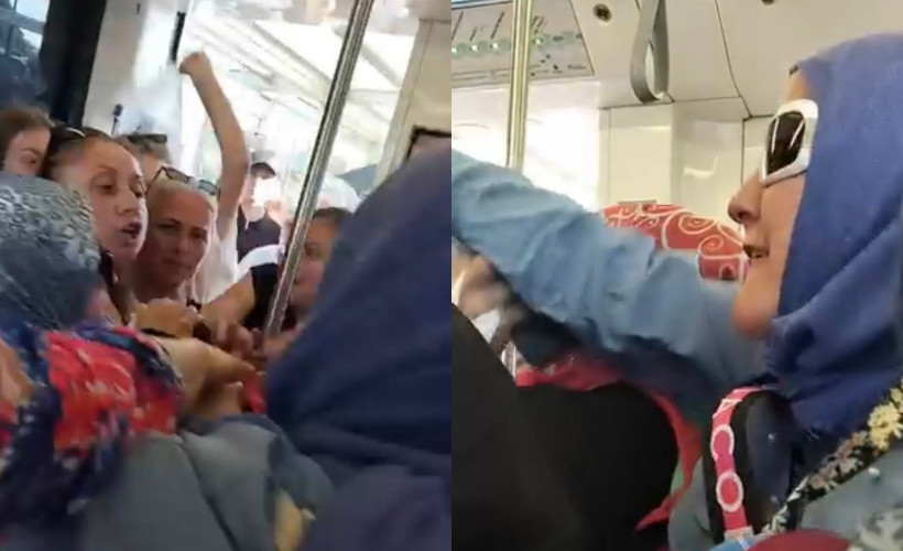 Eminönü'nde tramvayda yer tartışması kavgaya dönüştü: Çocukların oturduğu koltuklar nedeniyle tartışma çıktı