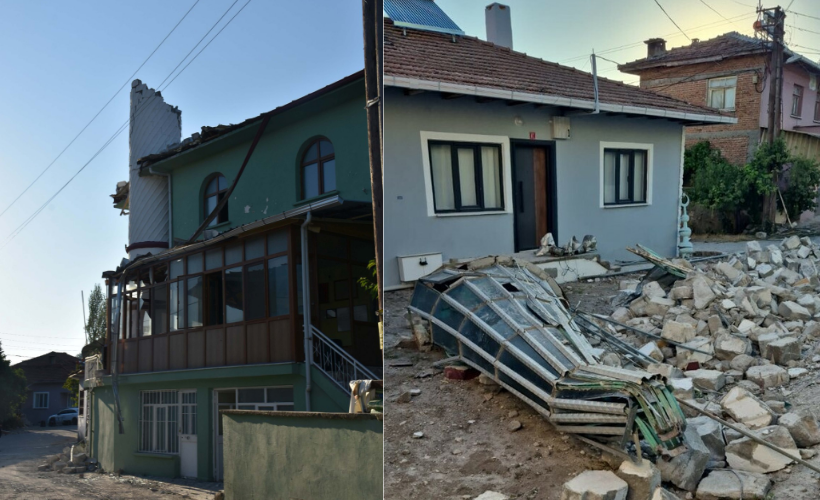 Balıkesir'deki depremin ardından Sındırgı havadan görüntülendi - Resim: 12