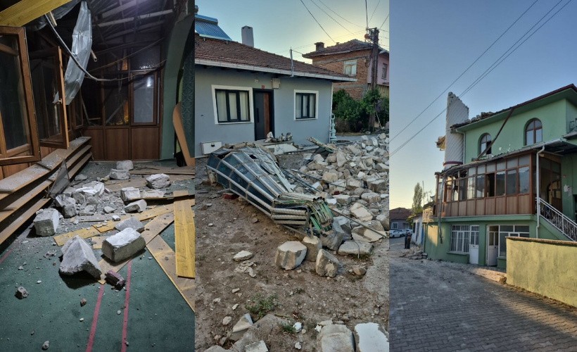 Balıkesir'deki depremin ardından Sındırgı havadan görüntülendi - Resim: 14