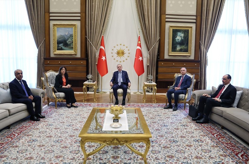 Cumhurbaşkanı Erdoğan-DEM Parti heyetini kabul etti! Görüşmenin ardından ilk açıklama: Karşılıklı irade devam edecek - Resim : 2